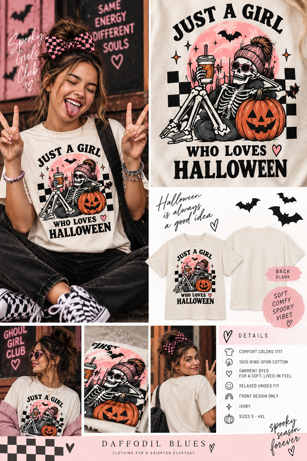 JUST A GIRL WHO LOVES HALLOWEEN TEE