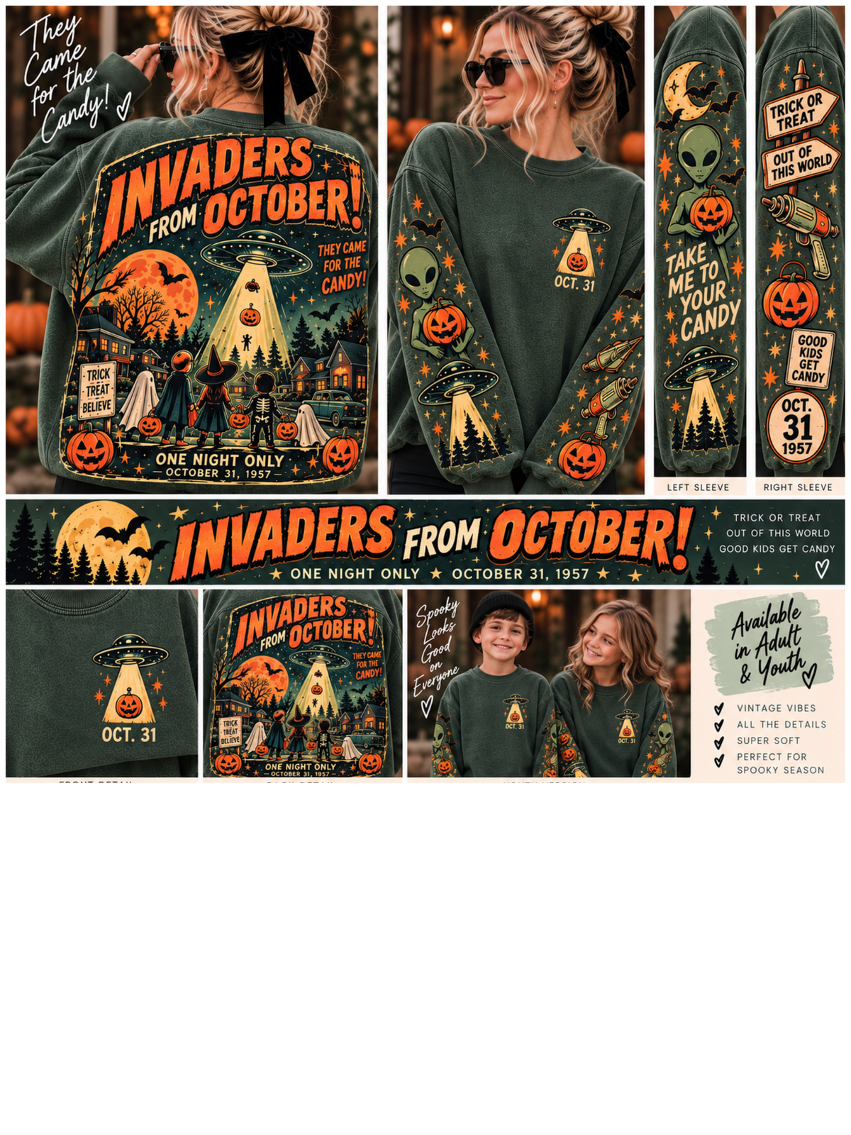 Invaders From October Crewneck
