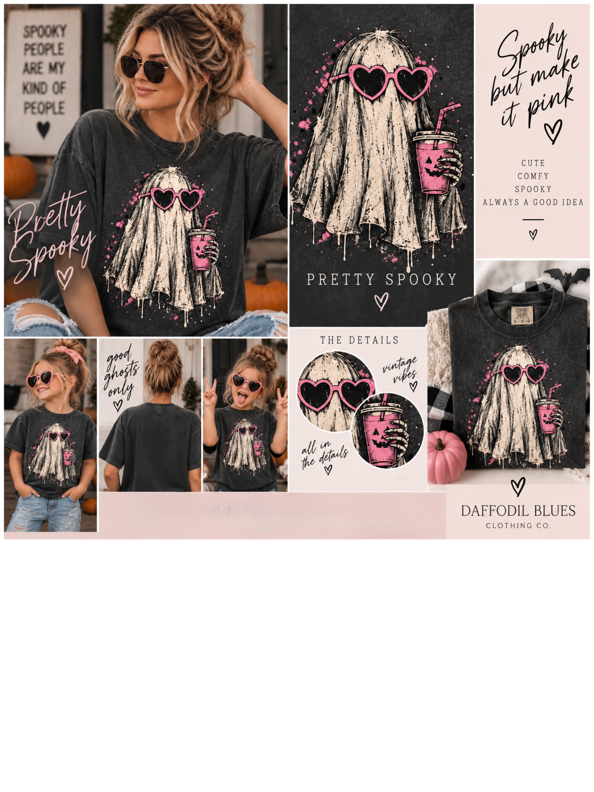 Pink Spooky Ghost Tee