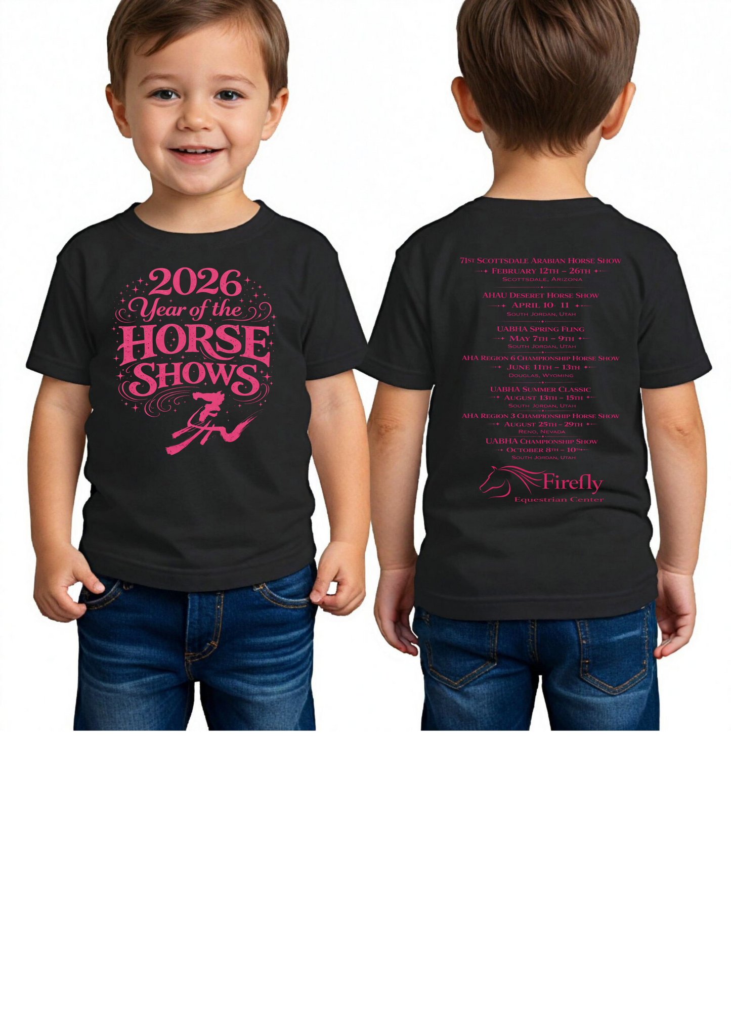 2026 Firefly Year Of The Horse Shows T-Shirts Kids