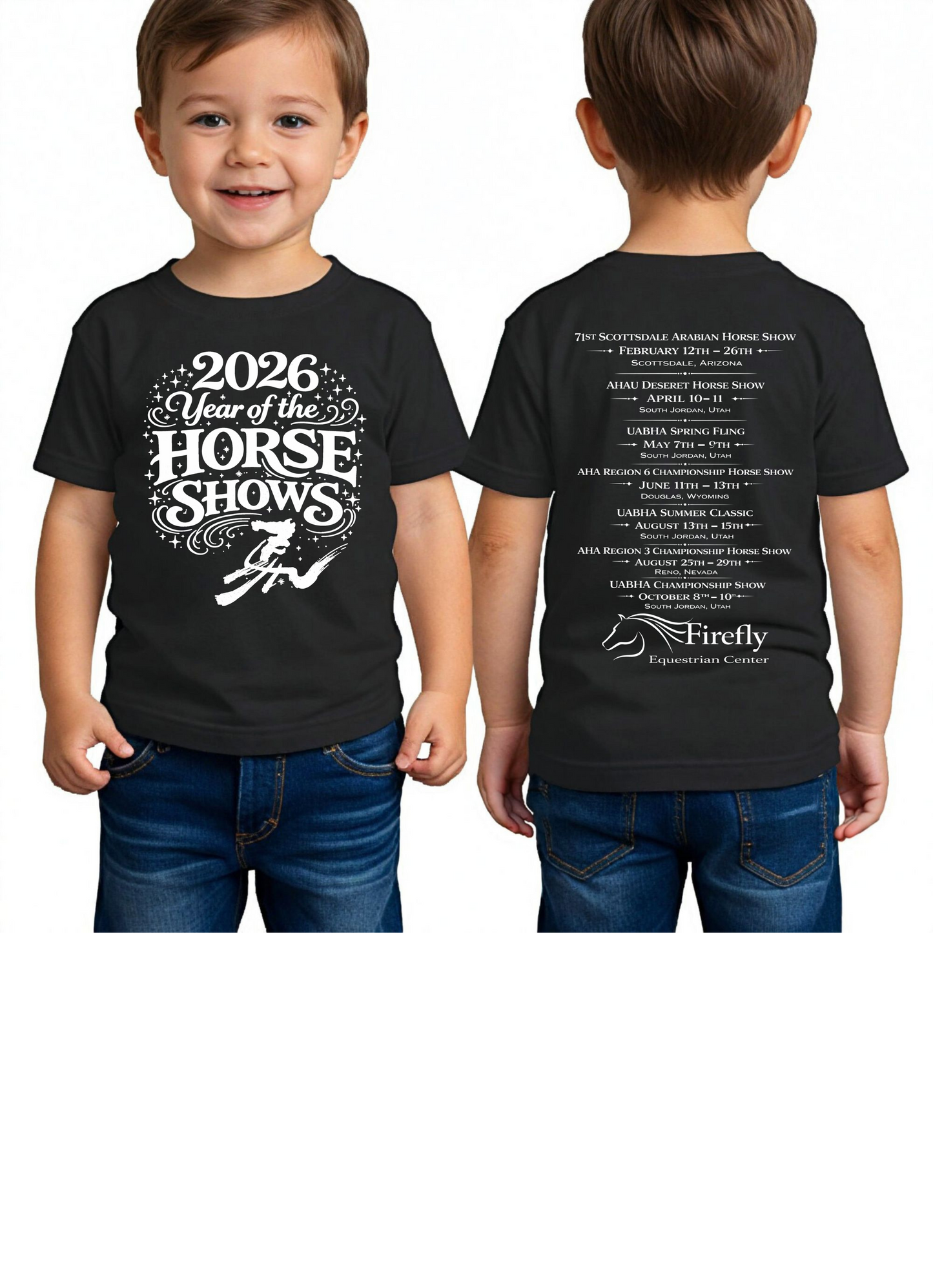2026 Firefly Year Of The Horse Shows T-Shirts Kids