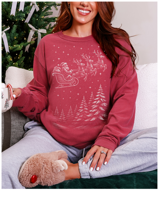 Santa Sleigh Graphic Shirt
