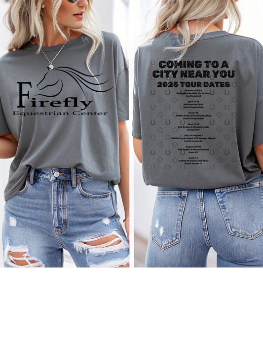 Firefly Tour Date T-Shirt Black Graphic