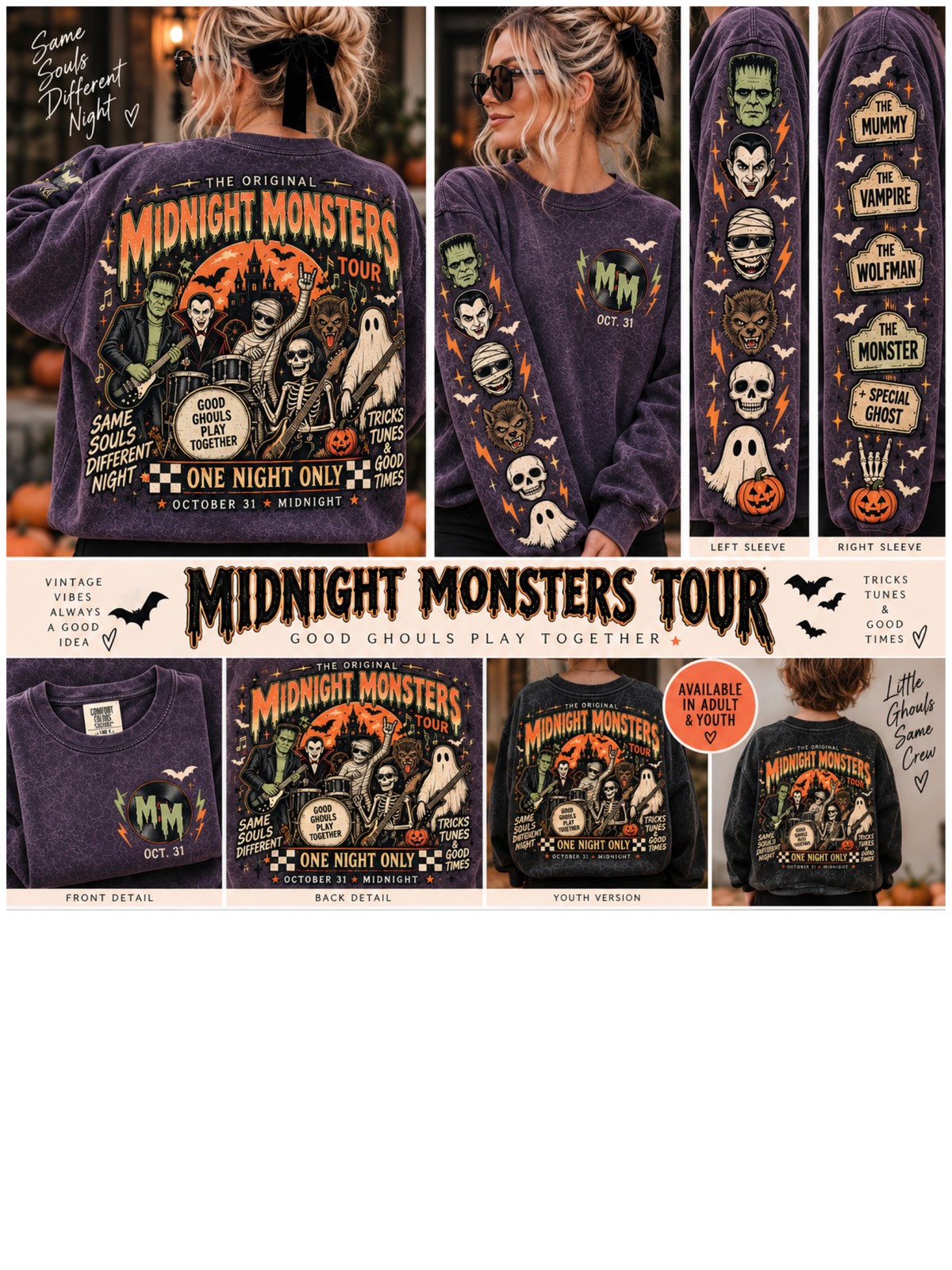 MIDNIGHT MONSTERS TOUR CREWNECK