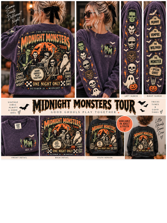 MIDNIGHT MONSTERS TOUR CREWNECK
