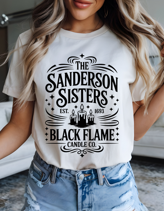 Sanderson Sisters Black Flame Graphic Tshirt