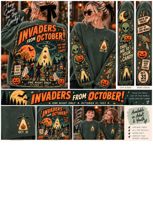 Invaders From October Crewneck