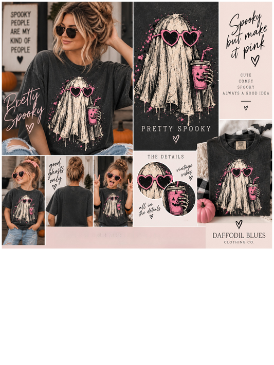Pink Spooky Ghost Tee