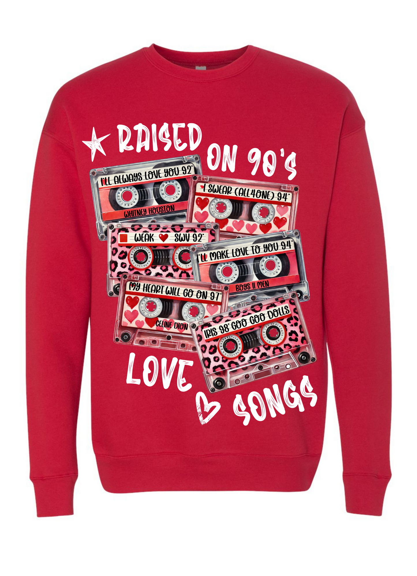 Raised on 90's love graphic shirt