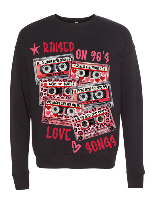 Raised on 90's love graphic shirt
