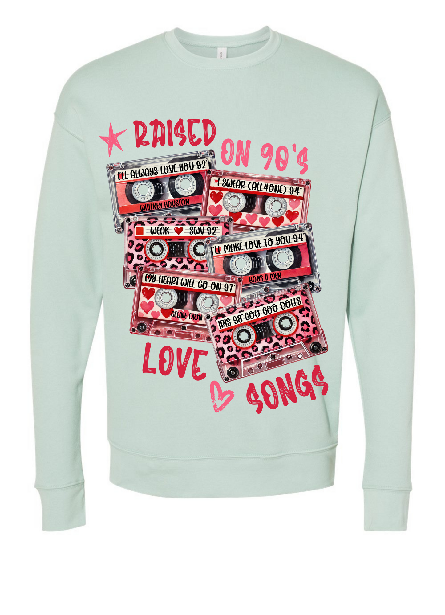 Raised on 90's love graphic shirt
