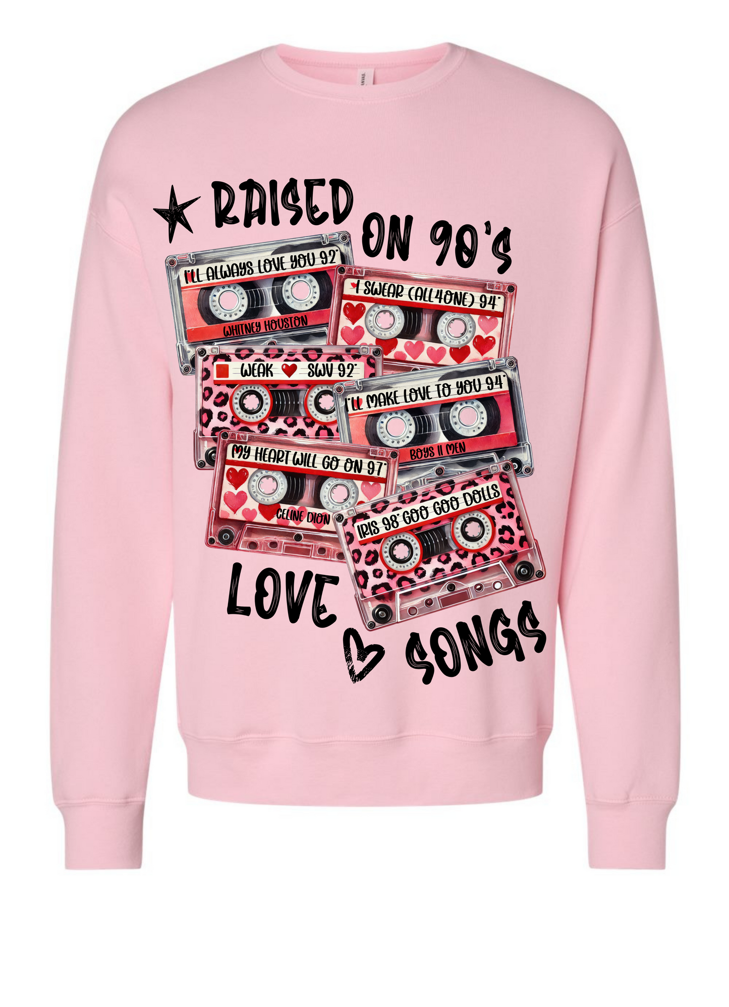 Raised on 90's love graphic shirt