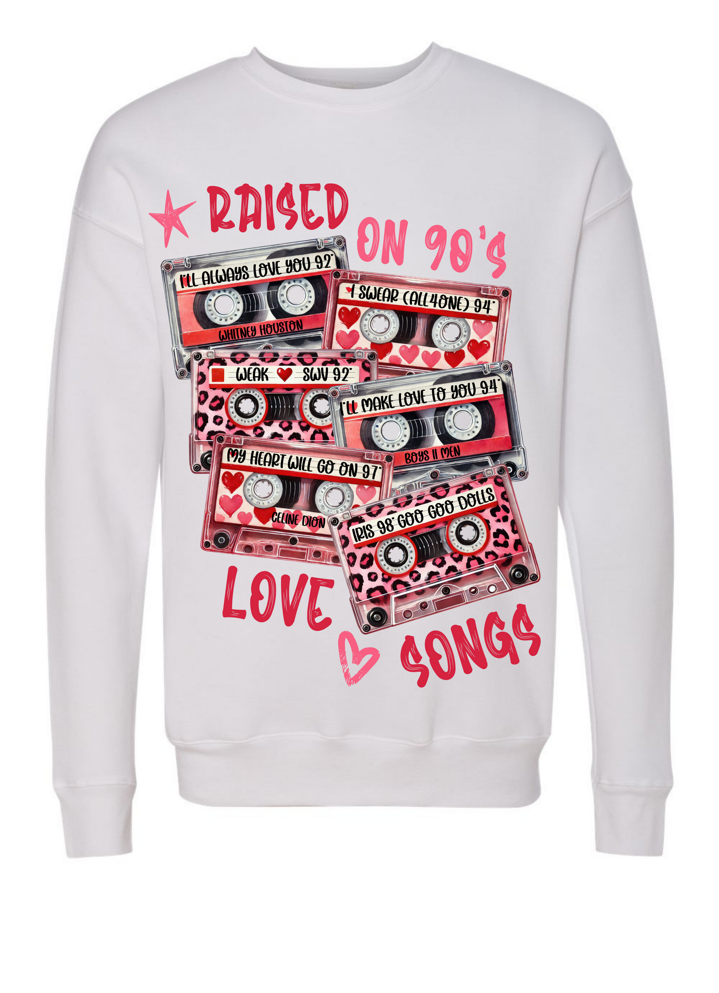 Raised on 90's love graphic shirt