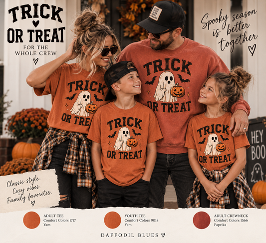 Trick or Treat Tee and Crewneck