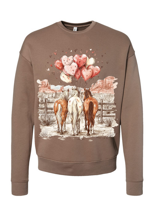 Valentines Horses Graphic Shirt